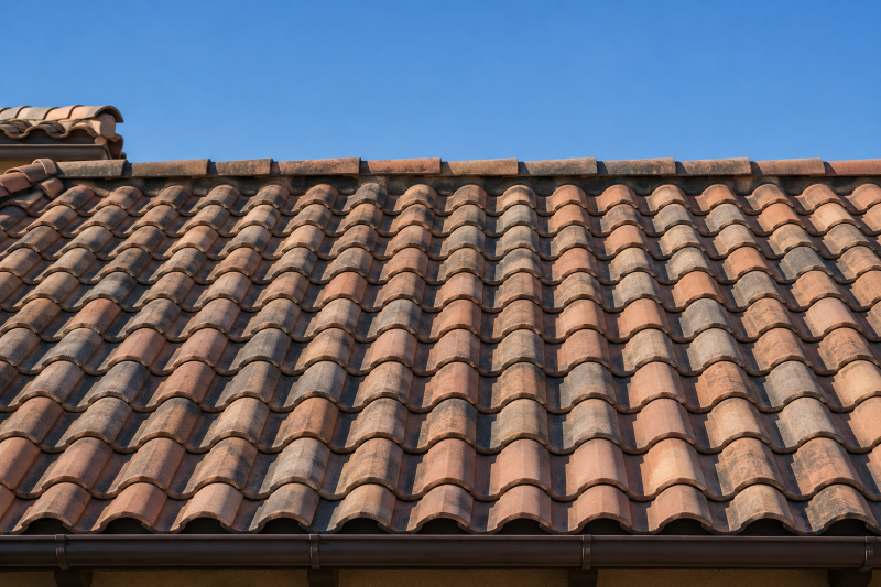 Concrete tile roofing on a home in Littleton, Colorado